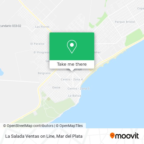 Mapa de La Salada Ventas on Line