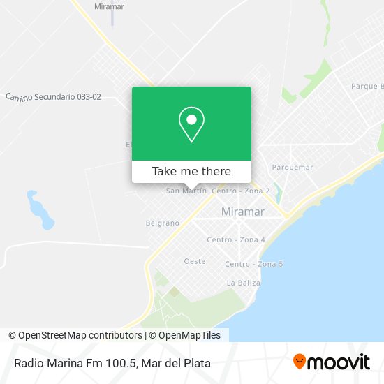 Mapa de Radio Marina Fm 100.5