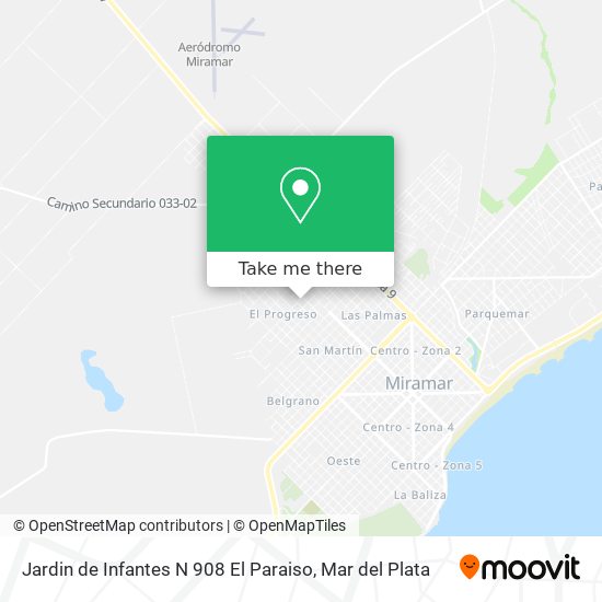 Mapa de Jardin de Infantes N 908 El Paraiso