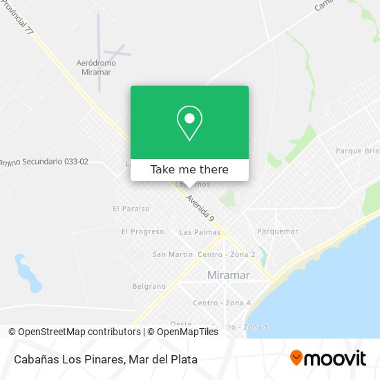 Cabañas Los Pinares map