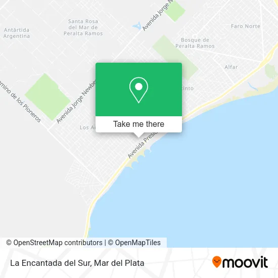 La Encantada del Sur map