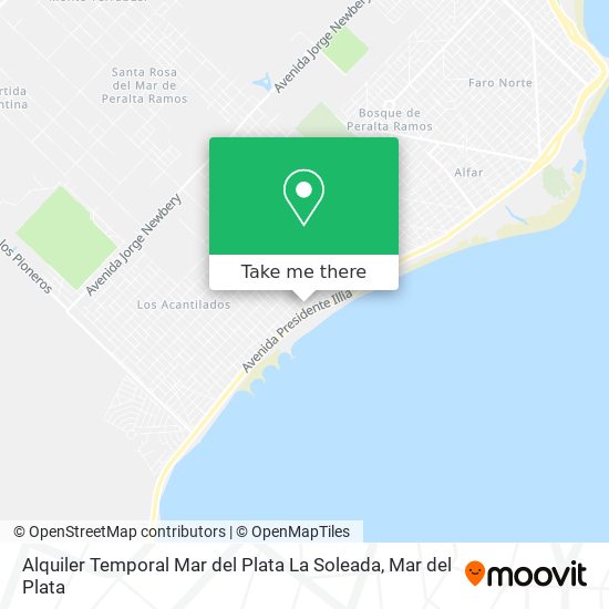 Alquiler Temporal Mar del Plata La Soleada map