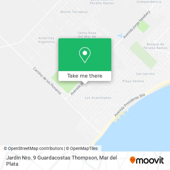 Mapa de Jardín Nro. 9 Guardacostas Thompson