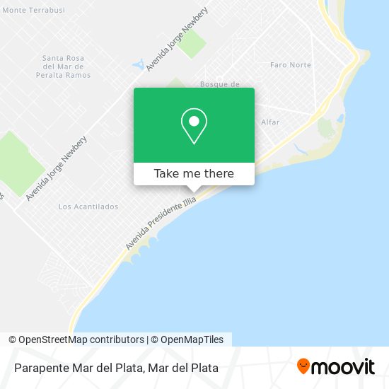 Mapa de Parapente Mar del Plata