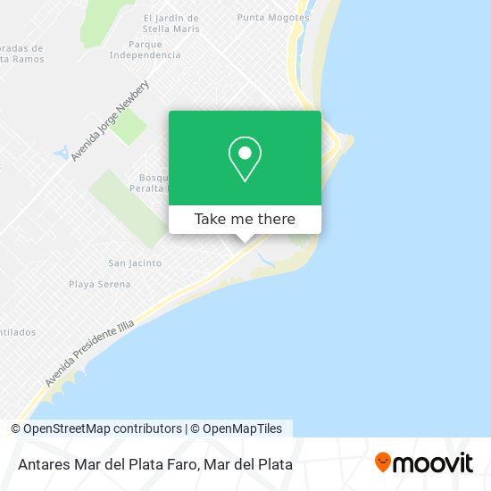 Antares Mar del Plata Faro map