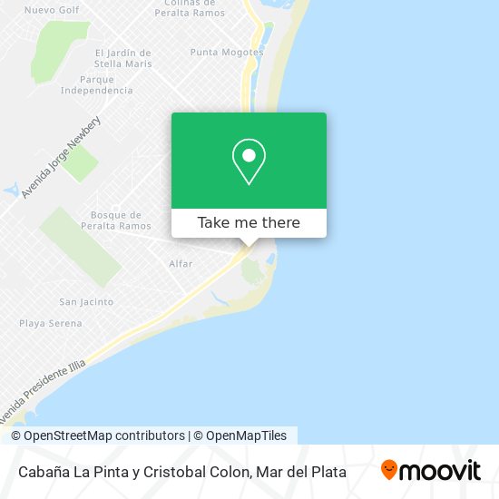Cabaña La Pinta y Cristobal Colon map