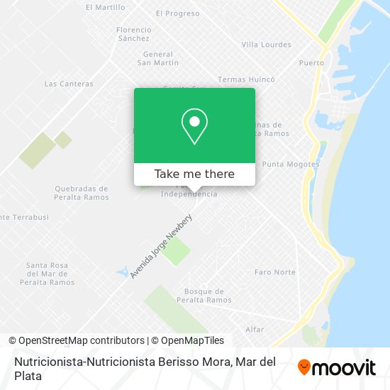 Mapa de Nutricionista-Nutricionista Berisso Mora