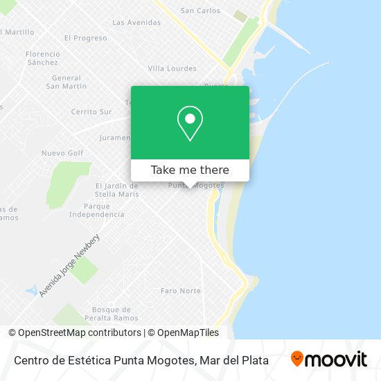 Mapa de Centro de Estética Punta Mogotes