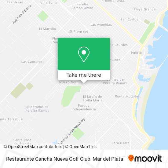 Restaurante Cancha Nueva Golf Club map