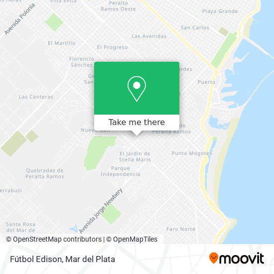 Fútbol Edison map