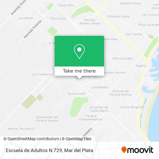Mapa de Escuela de Adultos N 729