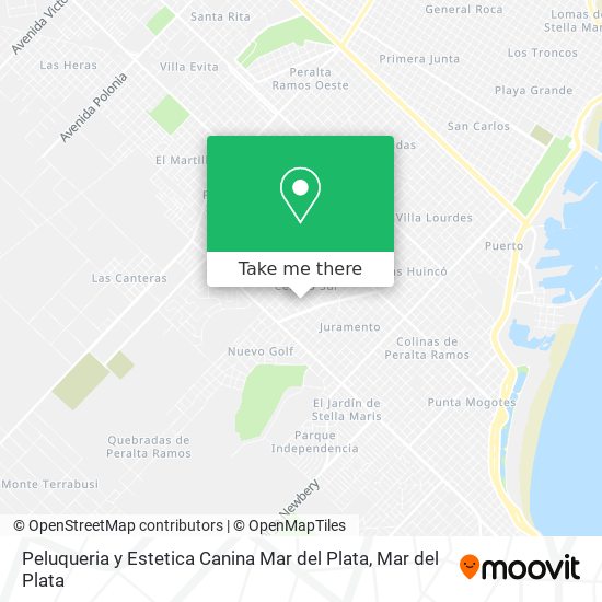 Peluqueria y Estetica Canina Mar del Plata map