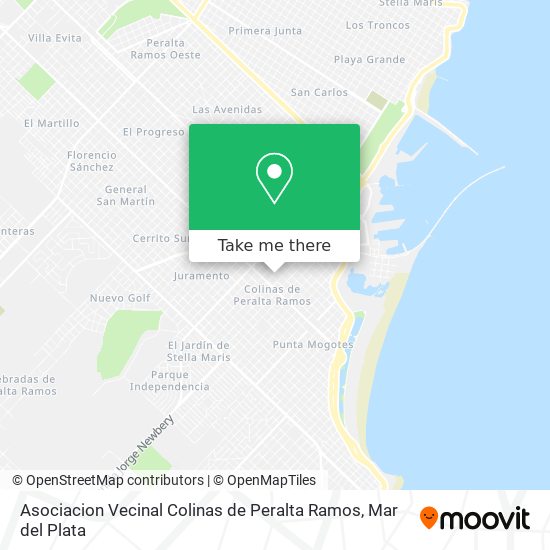 Asociacion Vecinal Colinas de Peralta Ramos map