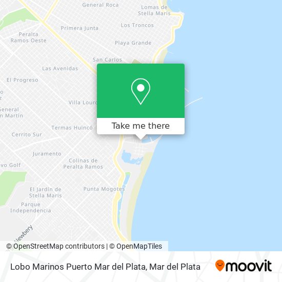 Mapa de Lobo Marinos Puerto Mar del Plata