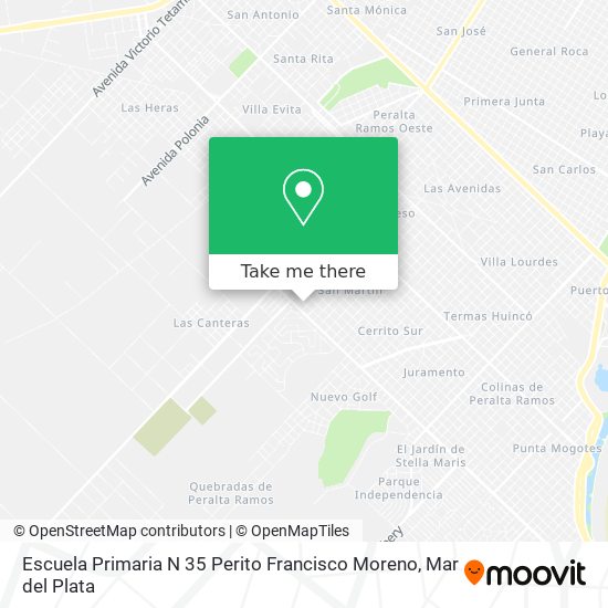 Escuela Primaria N 35 Perito Francisco Moreno map