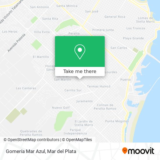 Gomería Mar Azul map