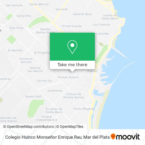 Colegio Huinco Monseñor Enrique Rau map