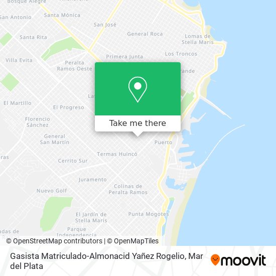 Mapa de Gasista Matriculado-Almonacid Yañez Rogelio