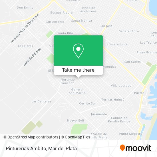 Pinturerías Ámbito map