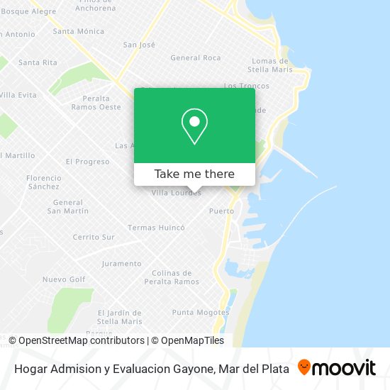 Hogar Admision y Evaluacion Gayone map