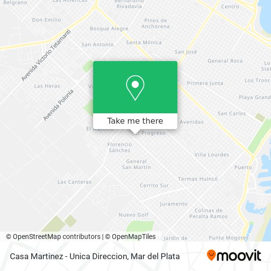 Mapa de Casa Martinez - Unica Direccion