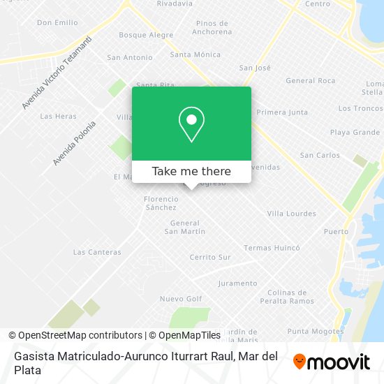 Gasista Matriculado-Aurunco Iturrart Raul map