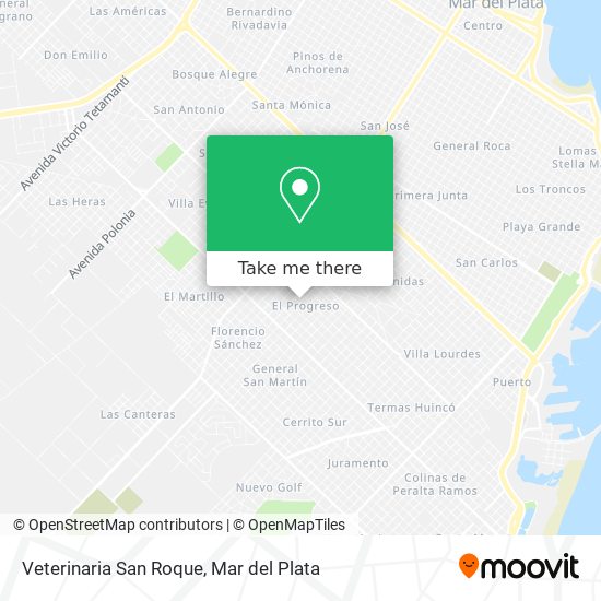 Mapa de Veterinaria San Roque