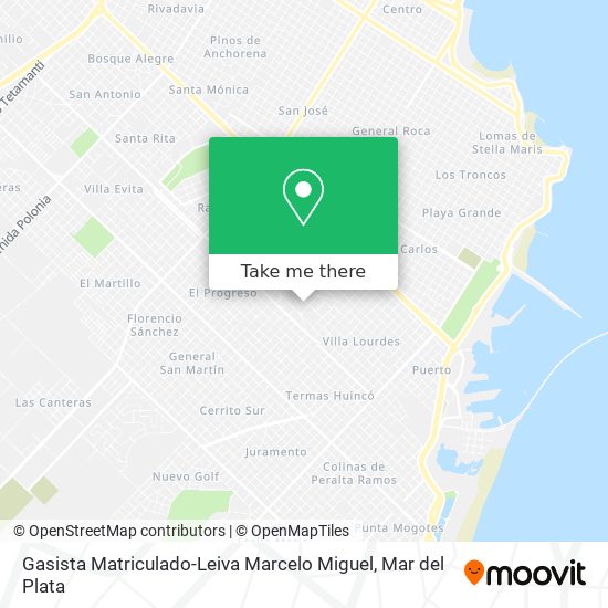 Mapa de Gasista Matriculado-Leiva Marcelo Miguel