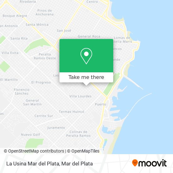 Mapa de La Usina Mar del Plata