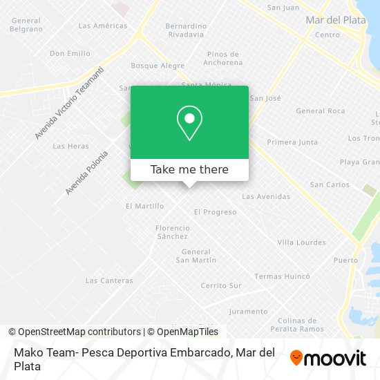 Mapa de Mako Team- Pesca Deportiva Embarcado