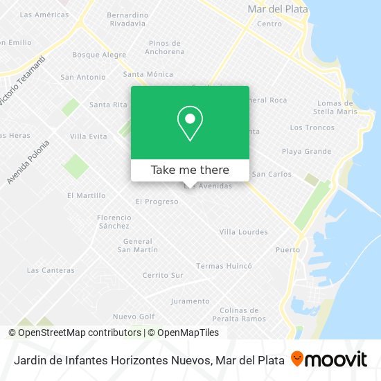 Mapa de Jardin de Infantes Horizontes Nuevos