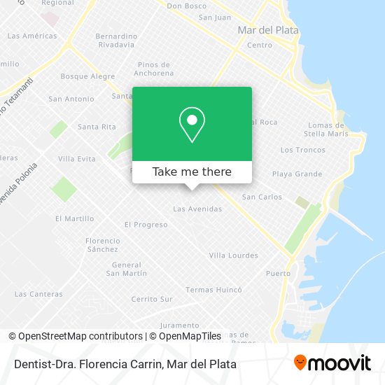 Mapa de Dentist-Dra. Florencia Carrin