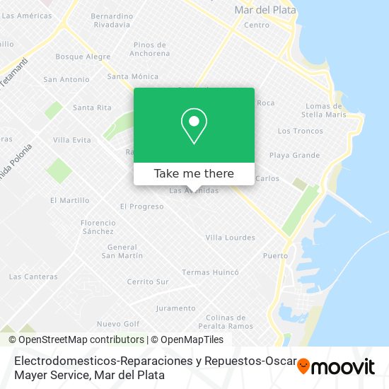 Electrodomesticos-Reparaciones y Repuestos-Oscar Mayer Service map