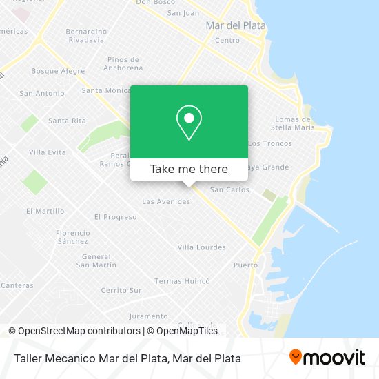 Mapa de Taller Mecanico Mar del Plata