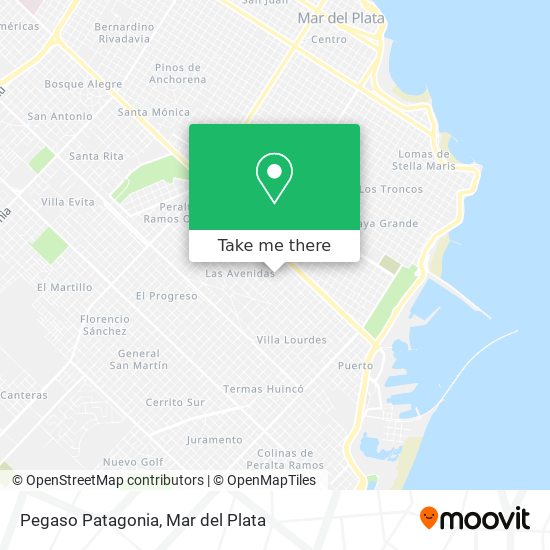 Pegaso Patagonia map
