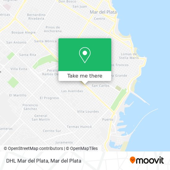 DHL Mar del Plata map
