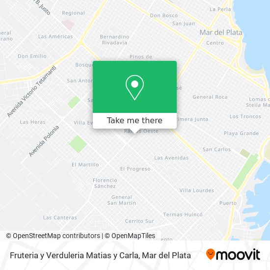 Mapa de Fruteria y Verduleria Matias y Carla