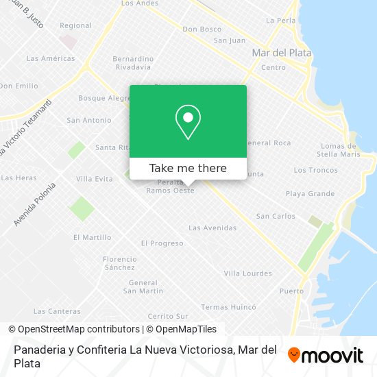 Mapa de Panaderia y Confiteria La Nueva Victoriosa