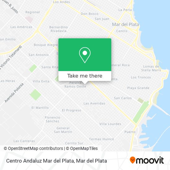 Centro Andaluz Mar del Plata map