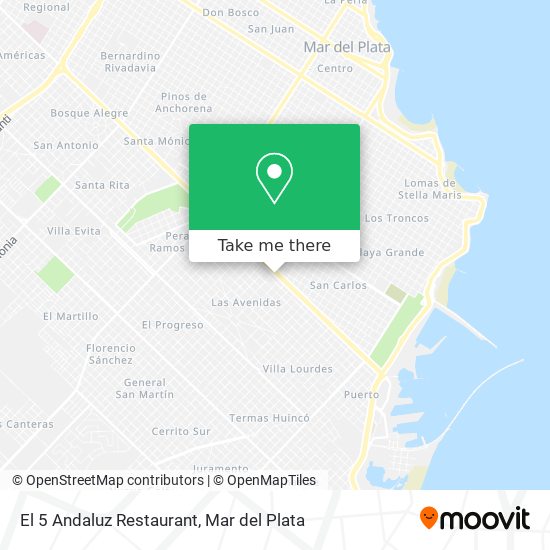 Mapa de El 5 Andaluz Restaurant