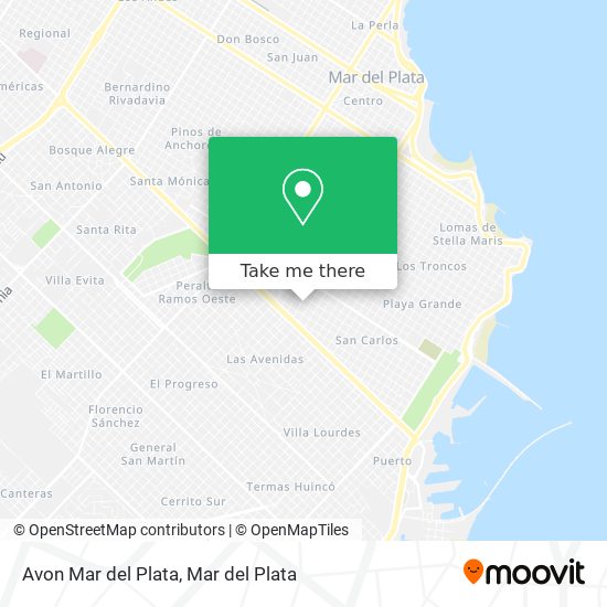 Mapa de Avon Mar del Plata