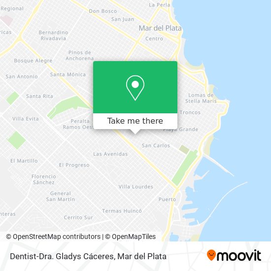 Dentist-Dra. Gladys Cáceres map
