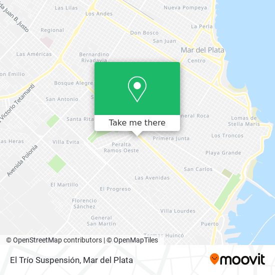 Mapa de El Trío Suspensión