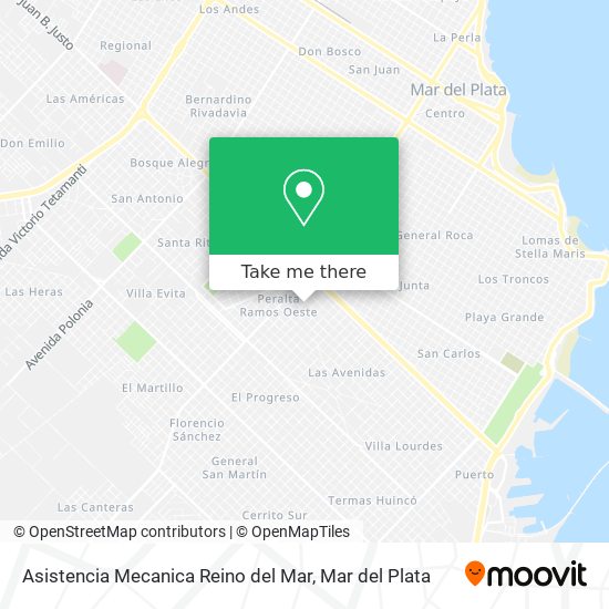 Mapa de Asistencia Mecanica Reino del Mar