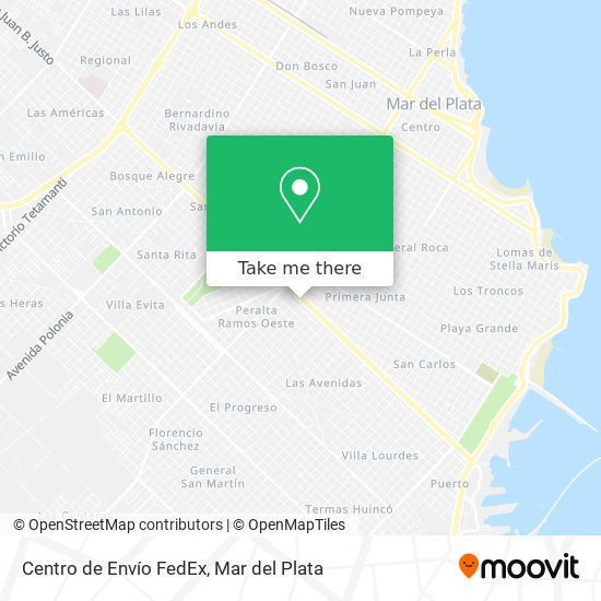 Centro de Envío FedEx map