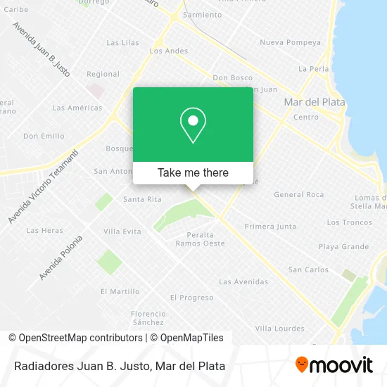 Radiadores Juan B. Justo map