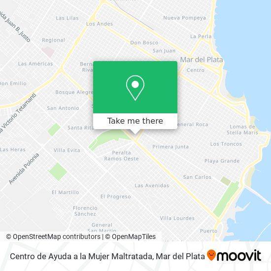 Mapa de Centro de Ayuda a la Mujer Maltratada