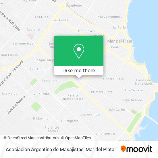 Asociación Argentina de Masajistas map