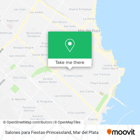 Salones para Fiestas-Princessland map