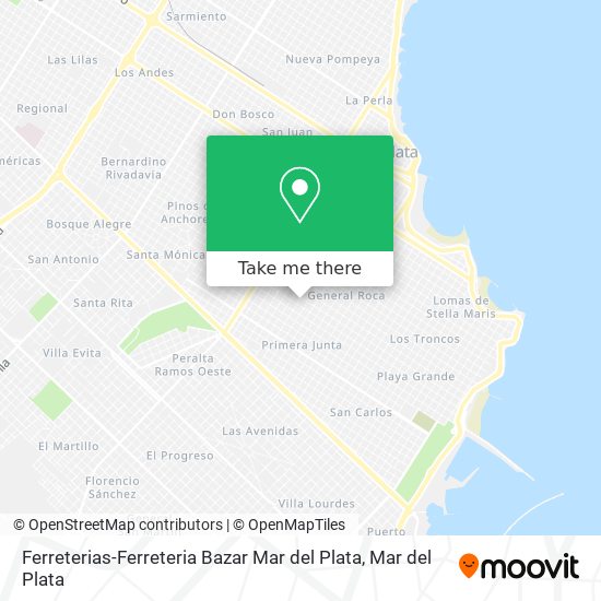 Ferreterias-Ferreteria Bazar Mar del Plata map